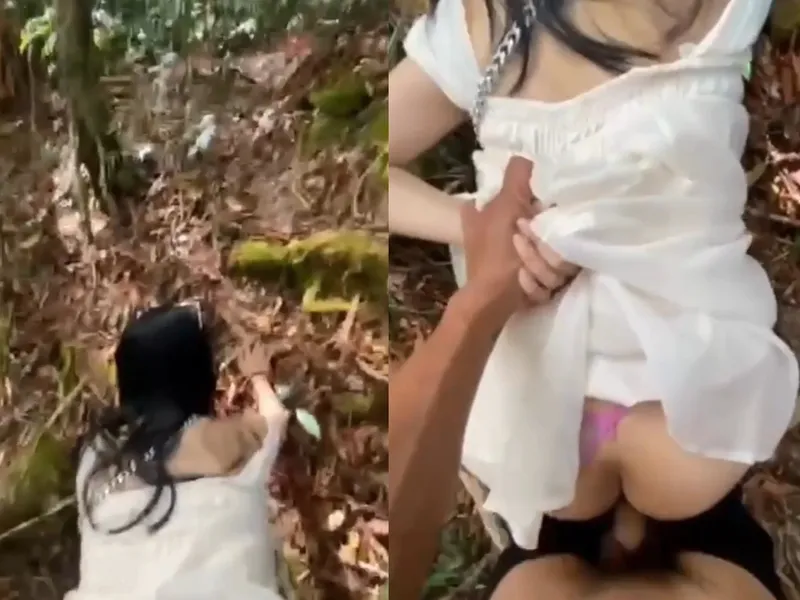 đi tour với gia đình mà anh nứng lồn quá lôi em vào rừng doggy